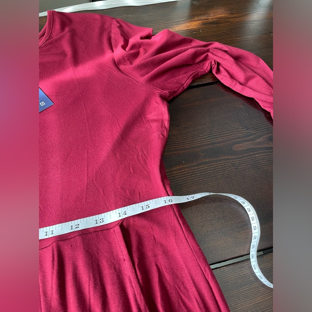 *SALE* Women’s long sleeve pleated stretchy dress, knee length pockets XL NWT - Picture 11 of 15